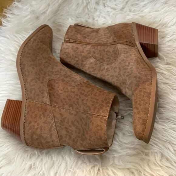 Able Ankle Boots Muted Leopard Print Suede 8 - Picture 4 of 7